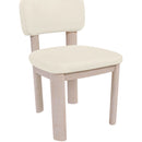  Color_Cream -- Paloma Cream Vegan Leather Upholstered Dining Chair IMAGE 7