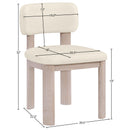 Color_Cream -- Paloma Cream Vegan Leather Upholstered Dining Chair IMAGE 8