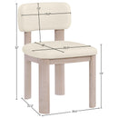  Meridian Paloma Cream Vegan Leather Upholstered Dining Chair IMAGE 8