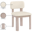  Color_Cream -- Paloma Cream Vegan Leather Upholstered Dining Chair IMAGE 9