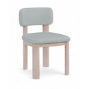  Color_Light Blue -- Paloma Light Blue Vegan Leather Upholstered Dining Chair IMAGE 1
