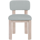  Color_Light Blue -- Paloma Light Blue Vegan Leather Upholstered Dining Chair IMAGE 3