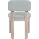  Color_Light Blue -- Paloma Light Blue Vegan Leather Upholstered Dining Chair IMAGE 5