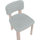  Color_Light Blue -- Paloma Light Blue Vegan Leather Upholstered Dining Chair IMAGE 6