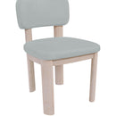  Color_Light Blue -- Paloma Light Blue Vegan Leather Upholstered Dining Chair IMAGE 7