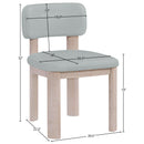  Meridian Paloma Light Blue Vegan Leather Upholstered Dining Chair IMAGE 8