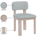 Color_Light Blue -- Paloma Light Blue Vegan Leather Upholstered Dining Chair IMAGE 9