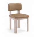  Meridian Paloma Tan Vegan Leather Upholstered Dining Chair IMAGE 1