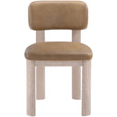  Color_Tan -- Paloma Tan Vegan Leather Upholstered Dining Chair IMAGE 3