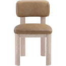  Meridian Paloma Tan Vegan Leather Upholstered Dining Chair IMAGE 3