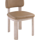  Color_Tan -- Paloma Tan Vegan Leather Upholstered Dining Chair IMAGE 6