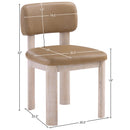  Color_Tan -- Paloma Tan Vegan Leather Upholstered Dining Chair IMAGE 8