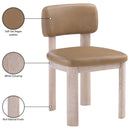  Color_Tan -- Paloma Tan Vegan Leather Upholstered Dining Chair IMAGE 9