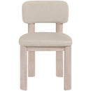  Color_Taupe -- Paloma Taupe Vegan Leather Upholstered Dining Chair IMAGE 3