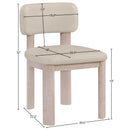  Color_Taupe -- Paloma Taupe Vegan Leather Upholstered Dining Chair IMAGE 8