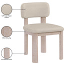  Color_Taupe -- Paloma Taupe Vegan Leather Upholstered Dining Chair IMAGE 9