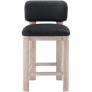  Meridian Paloma Black Vegan Leather Upholstered Counter Stool IMAGE 3