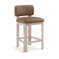  Color_Brown -- Paloma Brown Vegan Leather Upholstered Counter Stool IMAGE 1