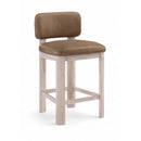  Color_Brown -- Paloma Brown Vegan Leather Upholstered Counter Stool IMAGE 1