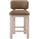  Color_Brown -- Paloma Brown Vegan Leather Upholstered Counter Stool IMAGE 3