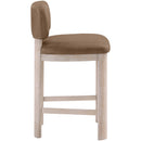  Color_Brown -- Paloma Brown Vegan Leather Upholstered Counter Stool IMAGE 4