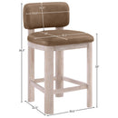  Color_Brown -- Paloma Brown Vegan Leather Upholstered Counter Stool IMAGE 8