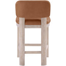  Color_Cognac -- Paloma Cognac Vegan Leather Upholstered Counter Stool IMAGE 5