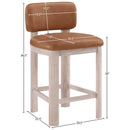  Meridian Paloma Cognac Vegan Leather Upholstered Counter Stool IMAGE 8