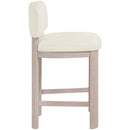  Color_Cream -- Paloma Cream Vegan Leather Upholstered Counter Stool IMAGE 4