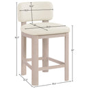  Color_Cream -- Paloma Cream Vegan Leather Upholstered Counter Stool IMAGE 8