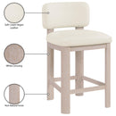  Color_Cream -- Paloma Cream Vegan Leather Upholstered Counter Stool IMAGE 9