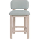  Meridian Paloma Light Blue Vegan Leather Upholstered Counter Stool IMAGE 2