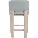  Meridian Paloma Light Blue Vegan Leather Upholstered Counter Stool IMAGE 5