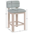  Color_Light Blue -- Paloma Light Blue Vegan Leather Upholstered Counter Stool IMAGE 8