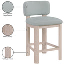  Meridian Paloma Light Blue Vegan Leather Upholstered Counter Stool IMAGE 9