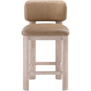  Color_Tan -- Paloma Tan Vegan Leather Upholstered Counter Stool IMAGE 3