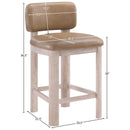  Color_Tan -- Paloma Tan Vegan Leather Upholstered Counter Stool IMAGE 8