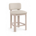  Color_Taupe -- Paloma Taupe Vegan Leather Upholstered Counter Stool IMAGE 1