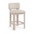  Color_Taupe -- Paloma Taupe Vegan Leather Upholstered Counter Stool IMAGE 1