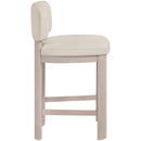  Meridian Paloma Taupe Vegan Leather Upholstered Counter Stool IMAGE 4