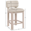  Color_Taupe -- Paloma Taupe Vegan Leather Upholstered Counter Stool IMAGE 8