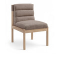 Color_Brown -- Eloura Brown Linen Textured Fabric Upholstered Dining Chair IMAGE 1