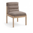  Meridian Eloura Brown Linen Textured Fabric Upholstered Dining Chair IMAGE 1