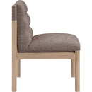  Color_Brown -- Eloura Brown Linen Textured Fabric Upholstered Dining Chair IMAGE 3