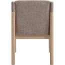  Color_Brown -- Eloura Brown Linen Textured Fabric Upholstered Dining Chair IMAGE 4