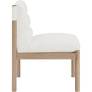  Color_Cream -- Eloura Cream Linen Textured Fabric Upholstered Dining Chair IMAGE 3