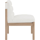  Meridian Eloura Cream Linen Textured Fabric Upholstered Dining Chair IMAGE 3