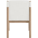  Color_Cream -- Eloura Cream Linen Textured Fabric Upholstered Dining Chair IMAGE 4