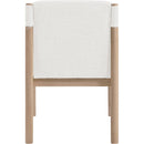  Meridian Eloura Cream Linen Textured Fabric Upholstered Dining Chair IMAGE 4