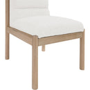 Color_Cream -- Eloura Cream Linen Textured Fabric Upholstered Dining Chair IMAGE 6